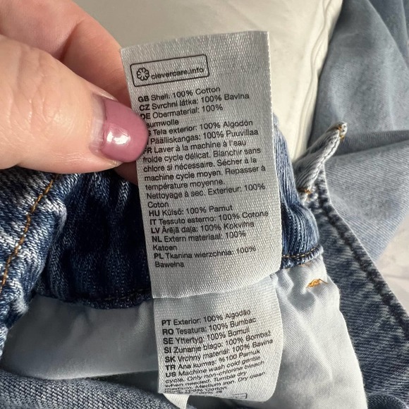 & Other Stories Paper Bag High-Waisted Jeans in Blue Denim Size US 30 - Picture 12 of 12